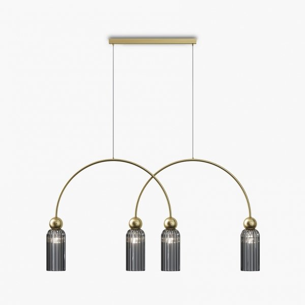 Szklana nowoczesna lampa wisząca Antic Maytoni MOD302PL-04GR