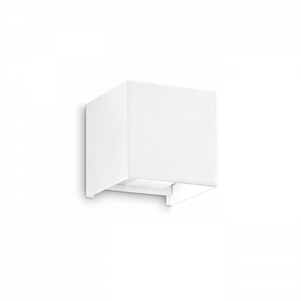  Kwadratowy Biały Kinkiet Ścienny Ogrodowy LED ATOM 313436 IDEAL LUX