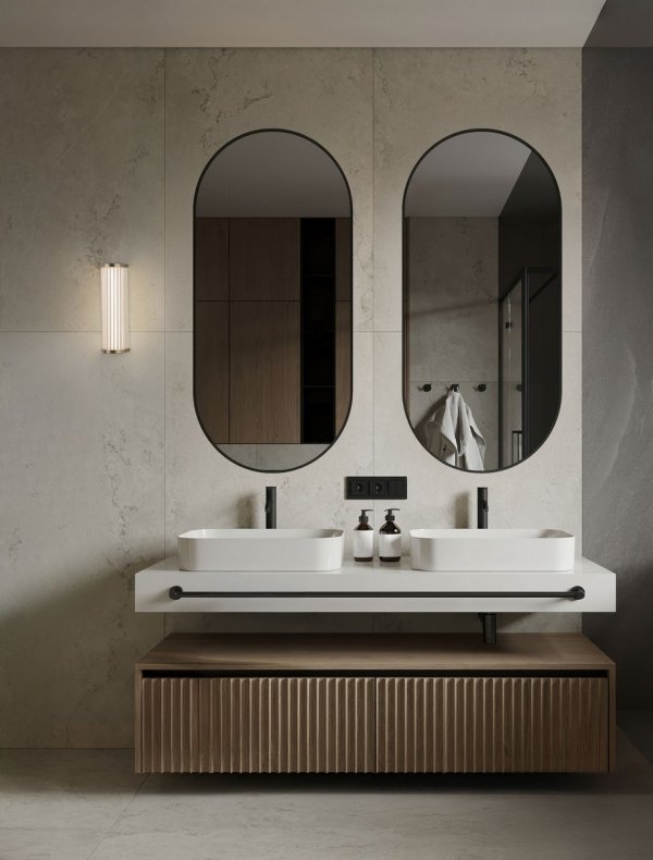 Lampa ścienna kinkiet LED z ryflowanego szkła minimalistyczny zmiana barwy światła IP44 BELCHITE LE45937 Luces Exclusivas