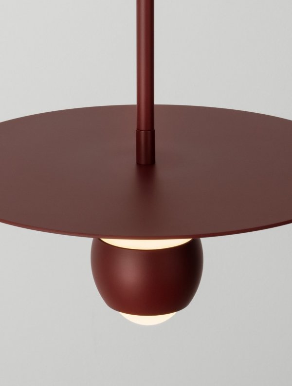 Elegancka lampa wisząca LED wkolorze czerwieni BAILA LE44537 Luces Exclusivas