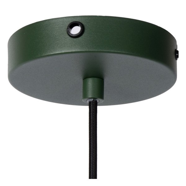 Ciemno zielona dekoracyjna lampa wisząca metalowy klosz SIEMON 45496/01/33 LUCIDE