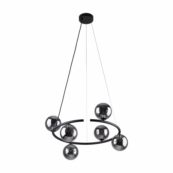 Designerska molekularna lampa wisząca w kolorze czarnym szklane grafitowe klosze kule ANABELLE 6843 TK-Lighting