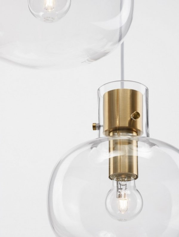 Nowoczesna Lampa Wisząca Do Salonu PADRE Szklane Bańki ZŁOTA Nowoczesna LE42634 LUCES EXCLUSIVAS