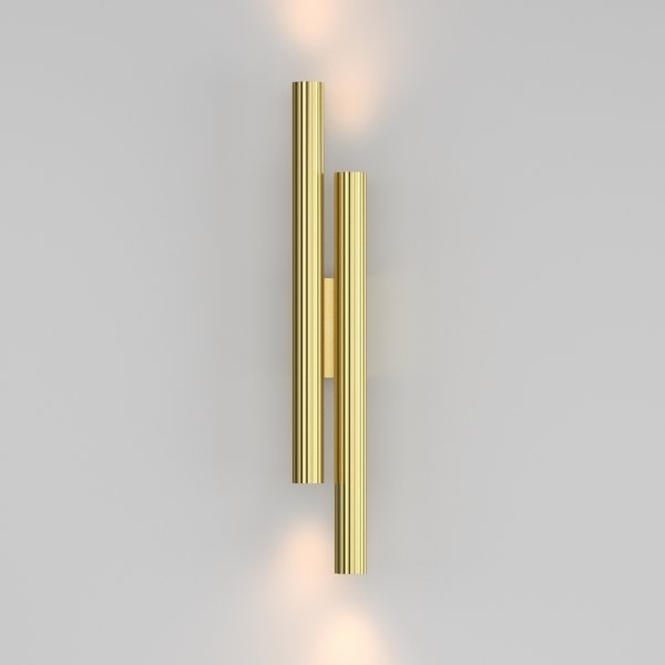 Lampa ścienna kinkiet nowoczesny designerski tuba LED aluminium mosiądz Calipso MAYTONI C082WL-24W2.7K-BS