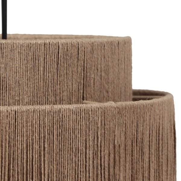 Naturalna lampa wisząca w stylu boho abażur z juty SMILLA 366800436 TRIO