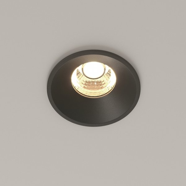 Czarna Oprawka Wpuszczana Downlight Round Maytoni DL058-7W3K-B
