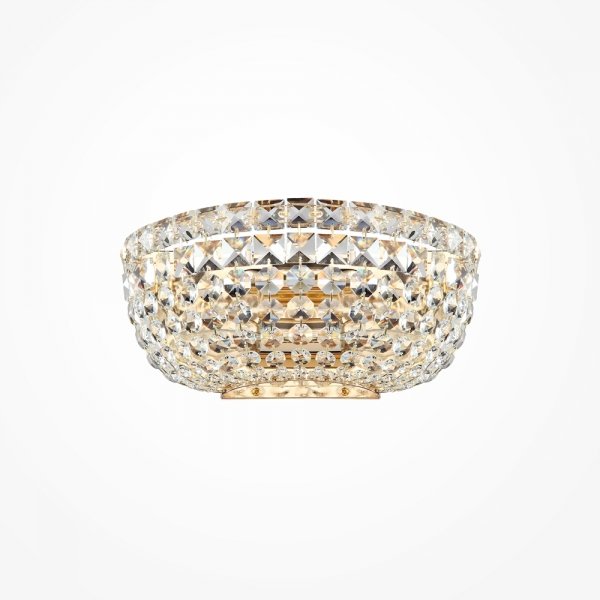  Lampa ścienna kinkiet kryształowy glamour złoty półokrągły Basfor MAYTONI DIA100-WL-02-G
