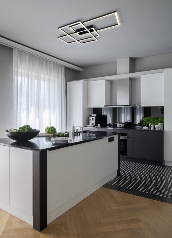 Nowoczesny Plafon Geometryczny LED MAYTONI LINE MOD016CL-L80BK