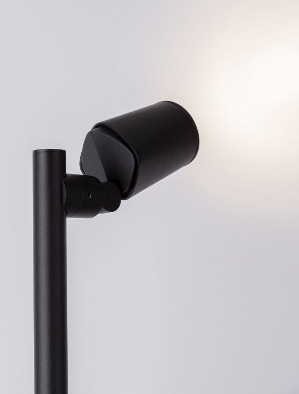 Lampa ogrodowa słupek aluminiowa czarna regulowana tuba minimalistyczna klasyczna możliwość ściemniania IP65 TRASERA LE75163 Luces Exclusivas