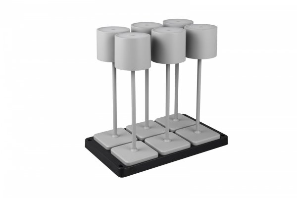 Lampki Stołowe Przenośne Akumulatorowe Szare LED FERNANDEZ R54096677 RL
