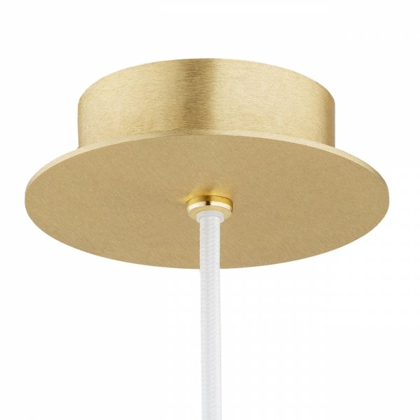 Lampa wisząca minimalistyczna biała kula 25cm opal mat ryflowane mleczne szkło złote dodatki PALOMA 8507 Argon