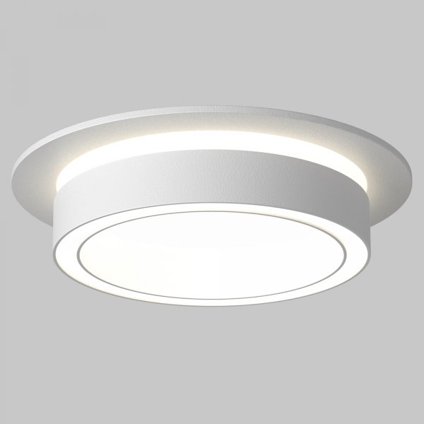 Lampa wpuszczana w sufit aluminium biała okrągła Orlo MAYTONI DL087-GX53-RD-W
