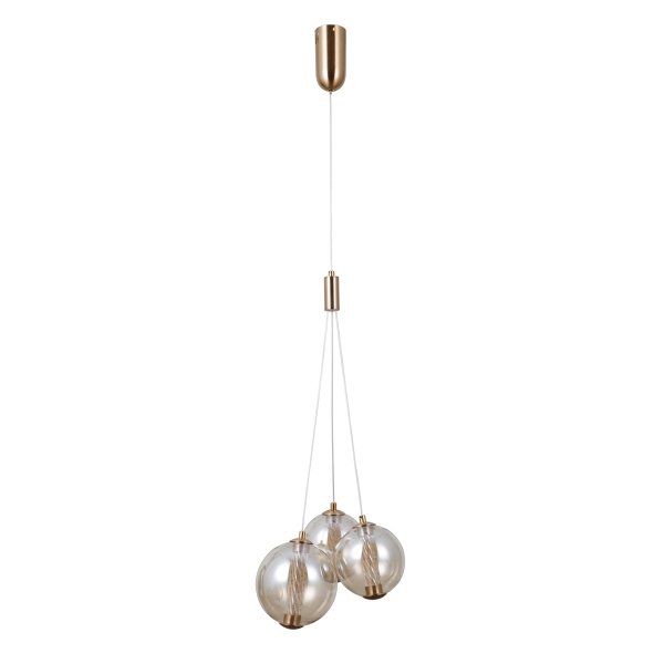Nowoczesna Dekoracyjna Lampa Wisząca LED BUTERO PND-34359-3-HBR-AMB ITALUX