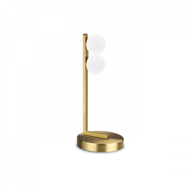 Lampka Stołowa w Stylu Art Deco Mosiądzowana Klosze Kule PING PONG 328300 IDEAL LUX