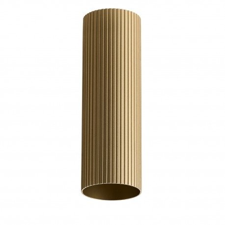 Złota ryflowana tuba natynkowa 50cm dekoracyjny spot plafon LUCAS AZ6151 + AZ6148