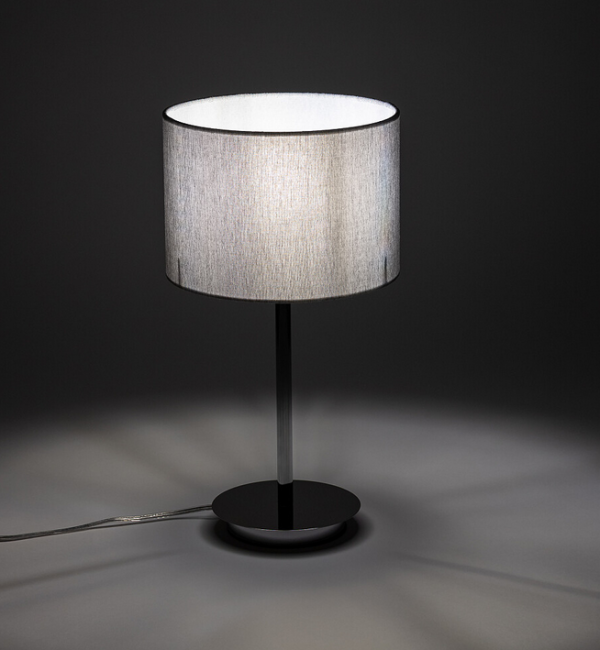 Abażurowa sypialniana lampa stołowa nocna w kolorze chorm HOTEL MOOD Nowodvorski Lighting 11786