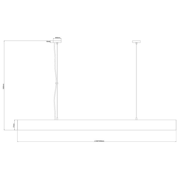 Lampa Wisząca Czarna Listwa LED CCT CALI LP-1301/1P L BK  LIGHT PRESTIGE