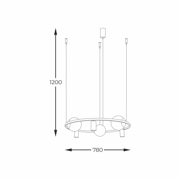 5006 ORBIT 3+3 PENDANT LAMP