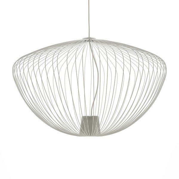 Nowoczesna Lampa Wisząca w Stylu Loft Szara PUMPKIN L SILK GRAY 11251 NOWOVORSKI