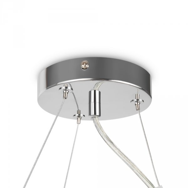 Nowoczesna molekularna lampa wisząca ring szklane przydymione kule chrom regulacja wysokości Dallas MAYTONI MOD545PL-11CH