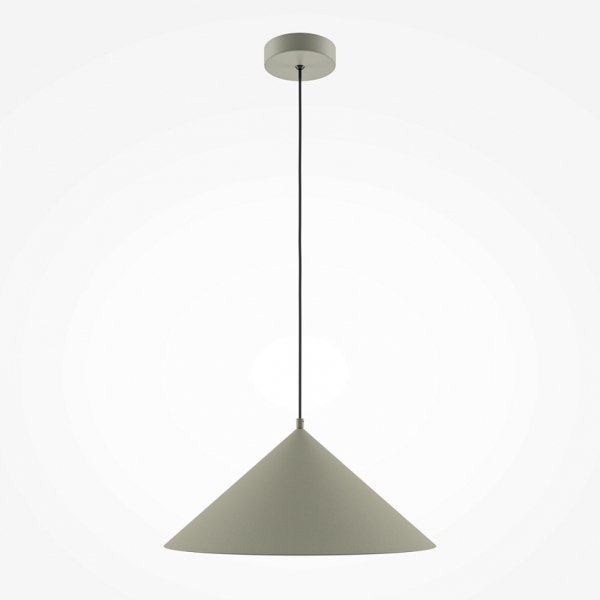 Nowoczesna Lampa Wisząca Basic Colors Maytoni MOD167PL-01BG Stożkowy Kształt Szara