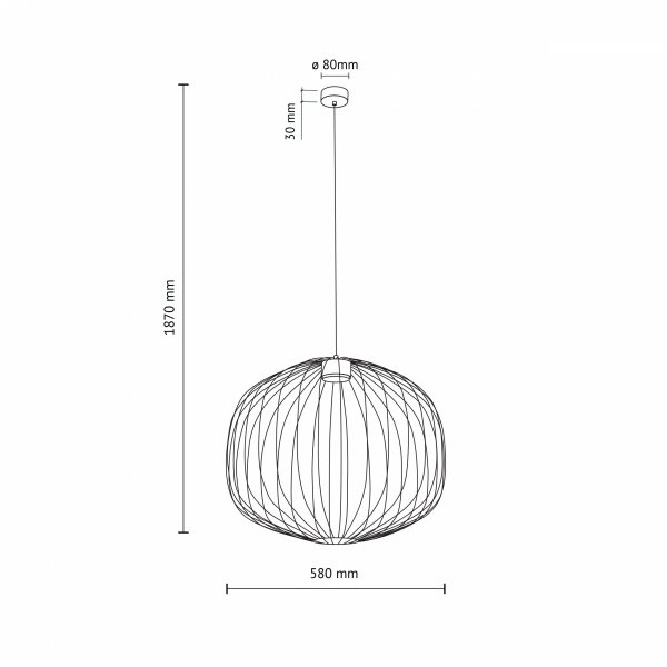 Lampa wisząca kolor ceglany ażurowa druciana okrągła minimalistyczna loftowa uniwersalna klasyczna SPHERA M 11305 TK-LIGHTING