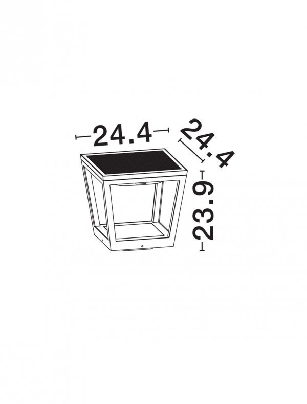 Minimalistyczna lampa solarna zewnętrzna do ogrodu z czujnikiem ruchu klasyczna LED aluminiowa kolor antracyt IP54 CANDELA LE75178 Luces Exclusivas