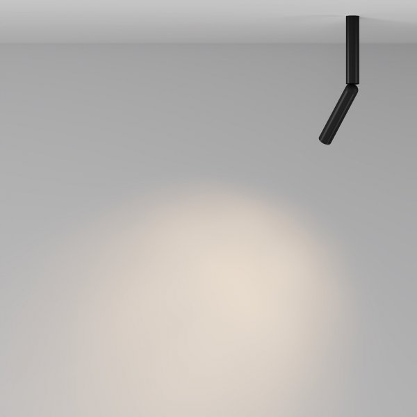 Lampa sufitowa LED regulowana tuba czarna aluminiowa nowoczesna klasyczna Focus T MAYTONI C142CL-6W3K-B