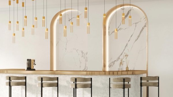 Dekoracyjna Złota Lampa Wisząca IMAGINARY MAYTONI MOD190PL-L5G3K Glamour