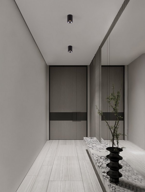 Nowoczesny plafon lampa sufitowa LED czarna tuba uniwersalna minimalistyczna aluminiowa LUMERCA LE45512 Luces Exclusivas 