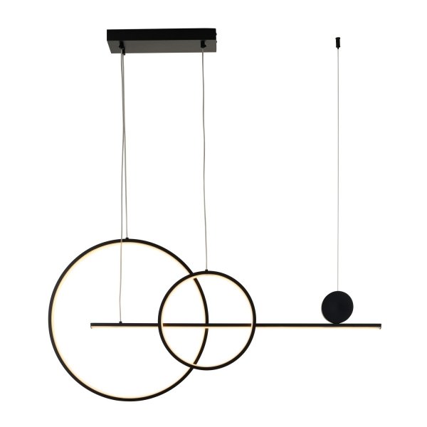 Czarna dekoracyjna nowoczesna lampa wisząca LED NEW AGE MP0082-L120 Step Into Design