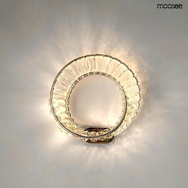 Kryształowy Kinkiet Ścienny Glamour LED Nowoczesny WAVE MSE1501100187 MOOSEE