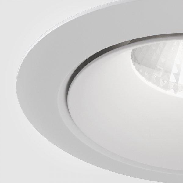 Lampa wpuszczana w sufit minimalistyczna aluminium biały okrągła LED Yin MAYTONI DL031-L12W4K-W
