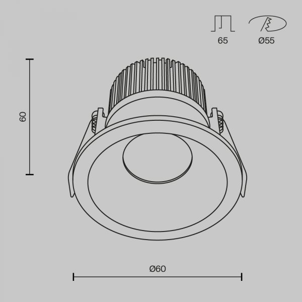  Lampa wbudowana wpuszczana w sufit LED aluminiowa biała okrągła możliwość ściemniania Zoom MAYTONI DL034-01-06W4K-D-W
