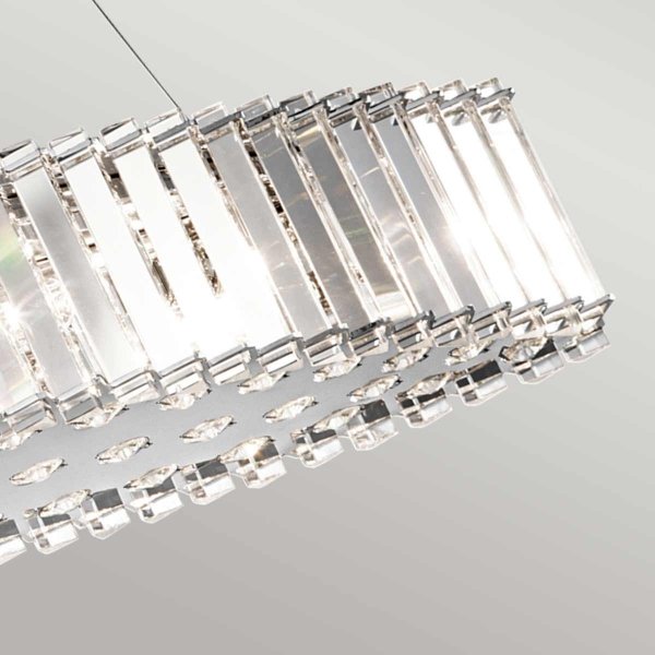 Lampa wisząca Crystal Skye 8 źródeł światła glamour podłużna szklana nowoczesna KL-CRYSTAL-SKYE-ISLE KICHLER