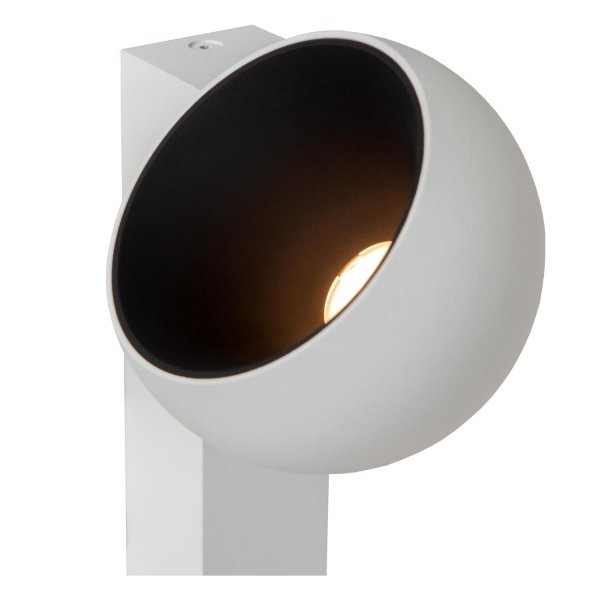 Nowoczesny kinkiet ścienny LED biały uniwersalny minimalistyczny aluminiowy regulowany ściemnialny ESFERA 23274/09/31 Lucide