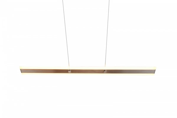 Nowoczesna uniwersalna lampa wisząca LED minimalistyczna srebrna metalowa listwa podłużna ściemnialna ARCOLA 331210107 Trio