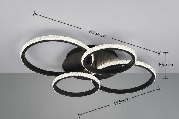 Nowoczesna Dekoracyjna Lampa Sufitowa LED Plafon CIRES R67364132 RL