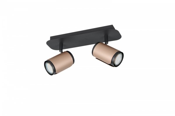 Nowoczesny plafon lampa sufitowa podwójna brązowa regulowane tuby uniwersalna minimalistyczna metalowa GILLAN 814500265 Trio