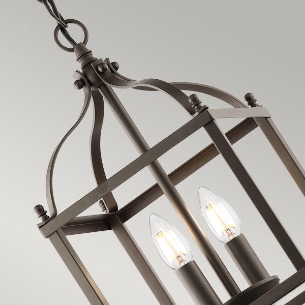 Mała lampa wisząca Larkin 2 źródła światła stary brąz designerska metalowa KL-LARKIN-P-S-OZ KICHLER 