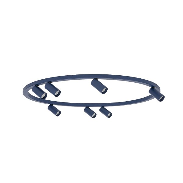 Nowoczesna lampa sufitowa granatowy minimalistyczny plafon FOURTY ROUND VII NAVY BLUE 11947 Nowodvorski Lighting 