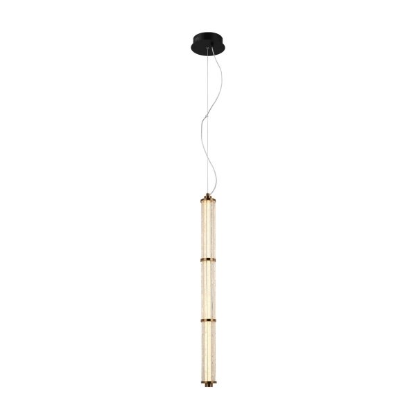 Nowoczesna lampa wisząca LED 6W SANPO ITALUX PND-26384-3V-GD-CL czarny przeźroczysty 