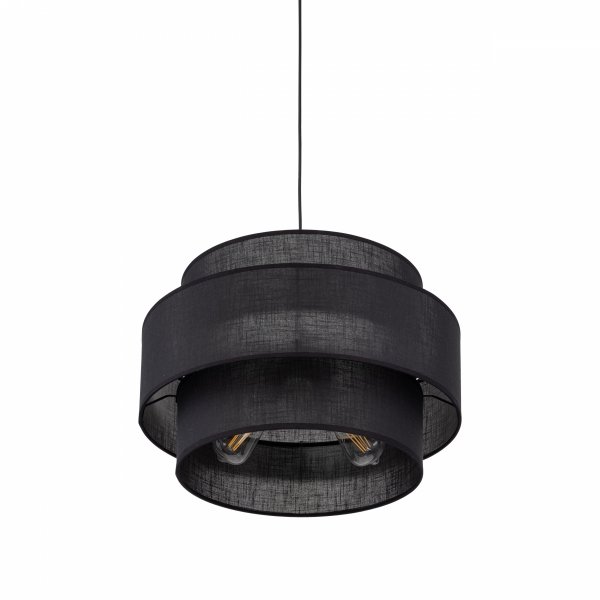 Dekoracyjna lampa wisząca w stylu boho czarny abażur rystykalna industrialna nad stół do salonu jadalni sypialni CALISTO 3 BLACK 5099 50cm TK-Lighting
