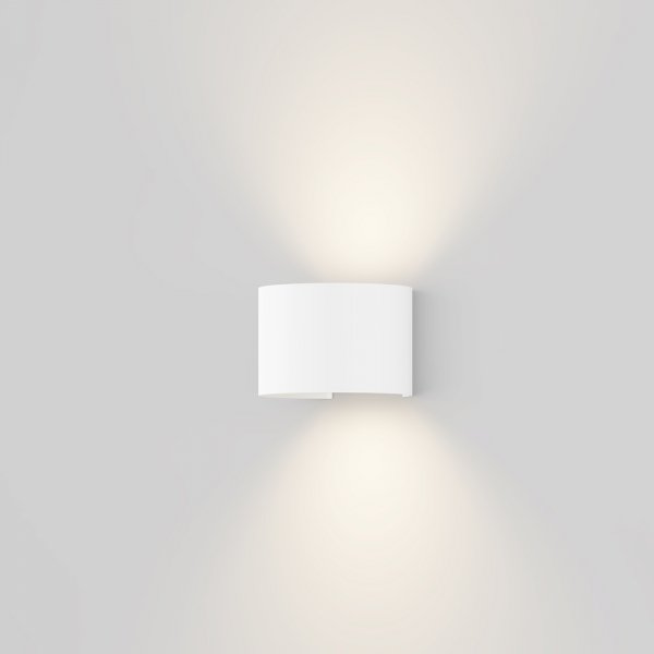 Nowoczesny kinkiet elewacyjny zewnętrzny LED minimalistyczny metalowy biały podświetlający ścianę Fulton MAYTONI O573WL-L6W