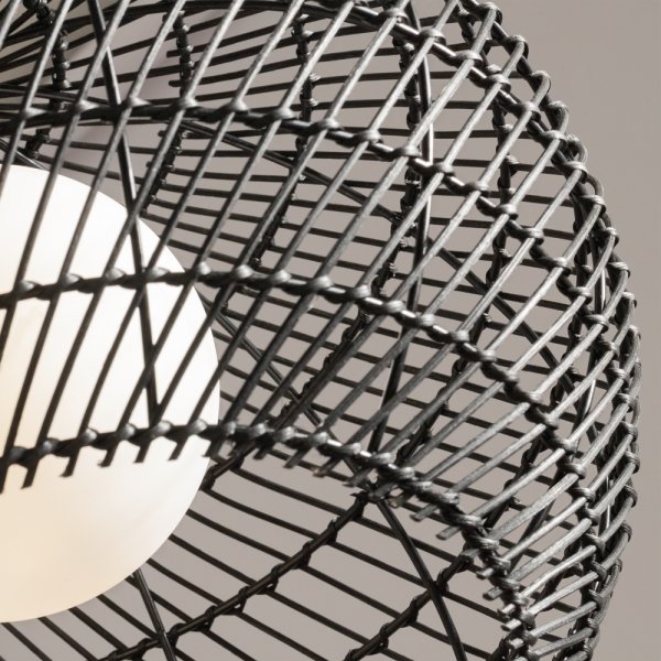 Lampa wisząca designerska nowoczesna metalowa czarna nad stół do jadalni do salonu ozdobna Cane MAYTONI MOD204PL-01B1
