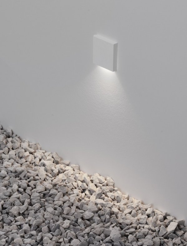 Oprawa wpuszczana kinkiet LED biały kwadratowa minimalistyczna nowoczesna IP67 TENAVIA LE75339 Luces Exclusivas