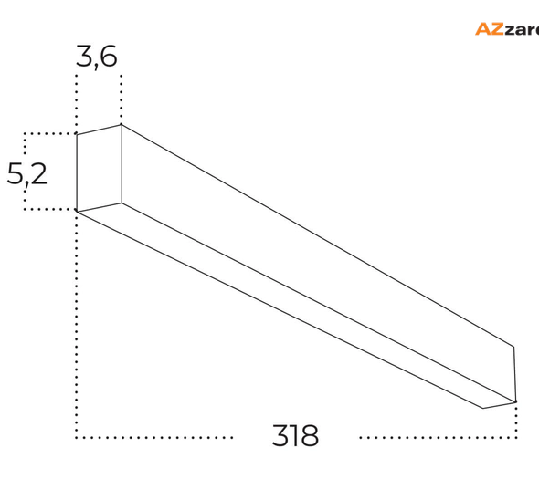 Lampa sufitowa czarna LINELIO POINTS 318 CCT DIMM BK Azzardo ściemnialna 