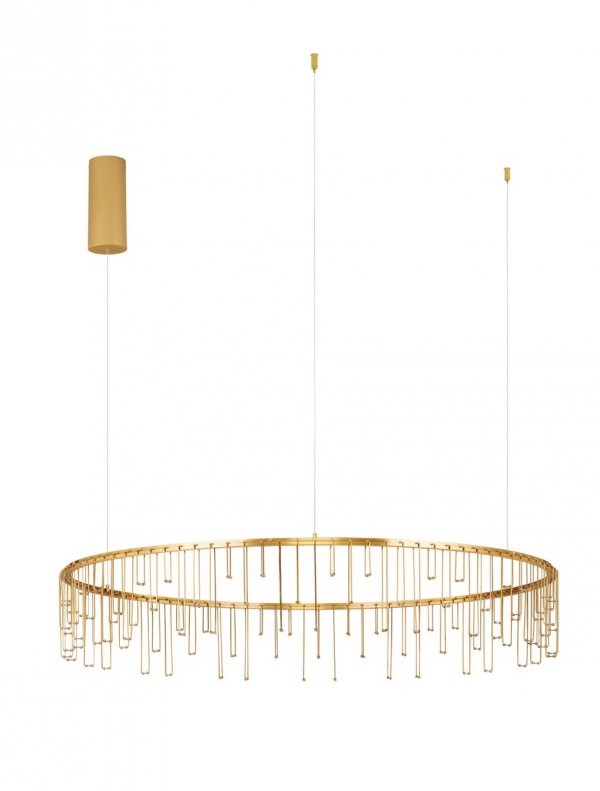 Elegancka Złota Lampa Wisząca w Kształcie Okręgu Glamour Luces Exclusivas HUARAZ LE44457