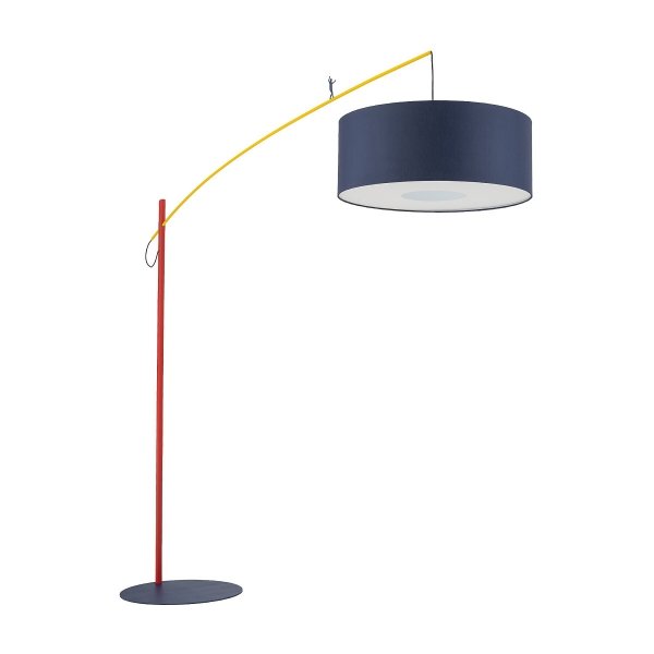 Wielokolorowa lampa stojąca podłogowa na wysięgniku łukowa POISE multicolour B Nowodvorski lighting 11430 salonowa do sypialni 