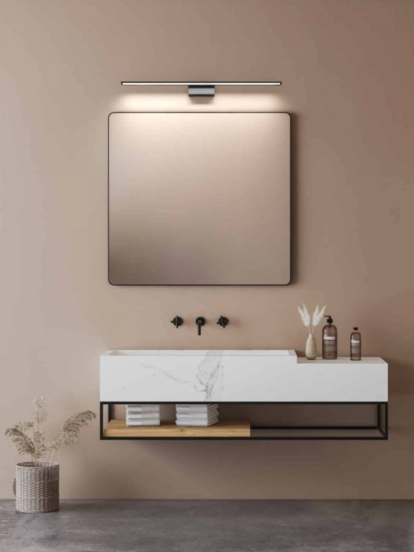 Czarny kinkiet ścienny łazienkowy Luce Parette Nero 92 CCT IP44 Orlicki Design OR86164